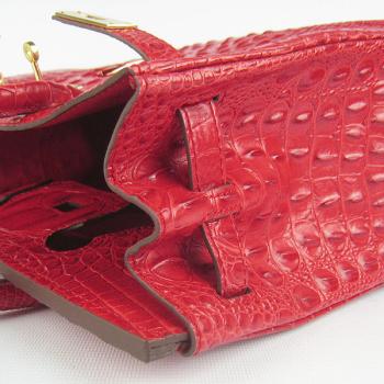 Hermes Birkin 6088 Crocodile Red Handbag Replica