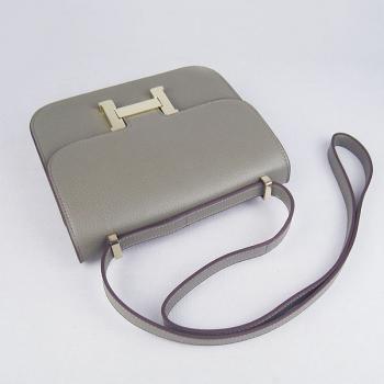 Hermes Constance H107 Ladies Cow Leather Grey Handbag