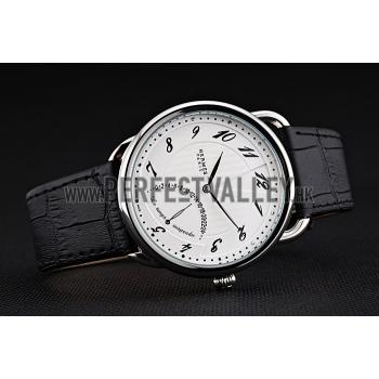 Hermes  Croco Leather Strap White Dial 801403