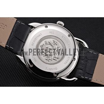 Hermes  Croco Leather Strap White Dial 801403