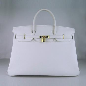 Hermes Birkin 6099 Ladies Cow Leather White Handbag