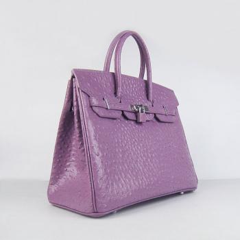 Hermes Birkin 6089 Lizard Leather Purple Handbag