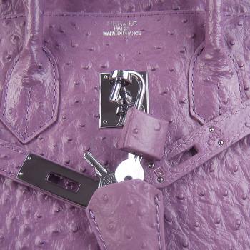 Hermes Birkin 6089 Lizard Leather Purple Handbag