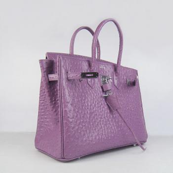 Hermes Birkin 6089 Lizard Leather Purple Handbag