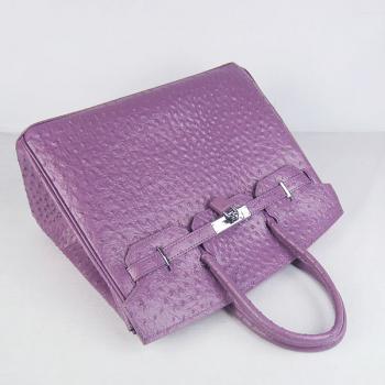 Hermes Birkin 6089 Lizard Leather Purple Handbag