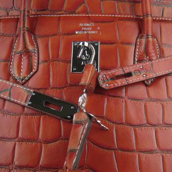 Hermes Birkin 6099 Ladies Crocodile Red Bag