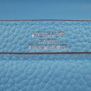 Hermes Stirrup bag 8088 2way Lambskin Blue Replica