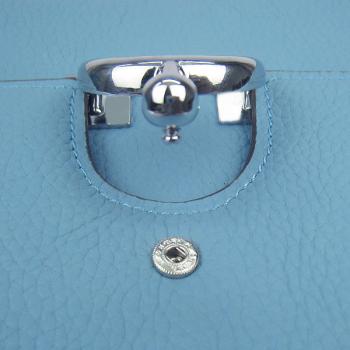 Hermes Stirrup bag 8088 2way Lambskin Blue Replica