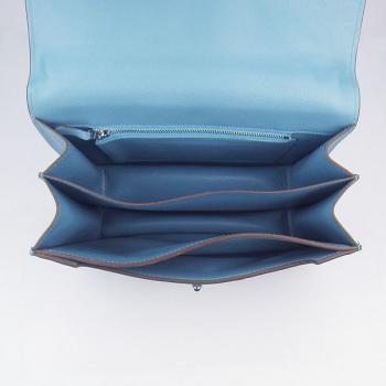 Hermes Stirrup bag 8088 2way Lambskin Blue Replica