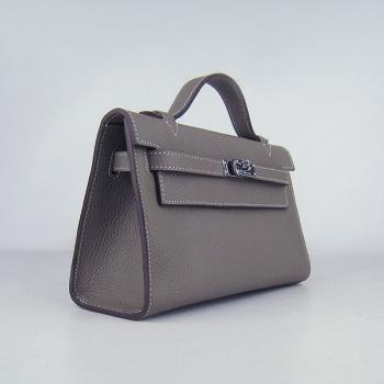 Hermes Clutches H008 Briefcase Grey Handbag