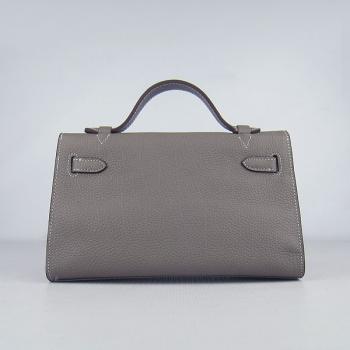 Hermes Clutches H008 Briefcase Grey Handbag