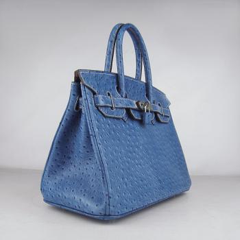 Hermes Birkin 6088 Ladies Handbag Blue -b1