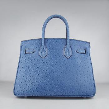 Hermes Birkin 6088 Ladies Handbag Blue -b1