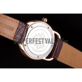 Hermes  Croco Leather Strap Multicolor Patterned Logo Dial 801402