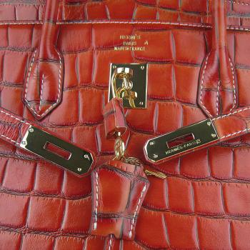 Hermes Birkin 6099 Ladies Handbag Red