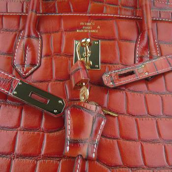 Hermes Birkin 6099 Ladies Handbag Red