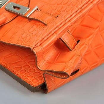 Hermes Birkin 6089 Ladies Crocodile Orange Replica