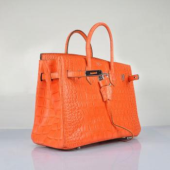 Hermes Birkin 6089 Ladies Crocodile Orange Replica