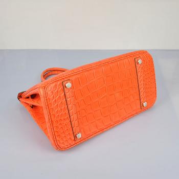 Hermes Birkin 6089 Ladies Crocodile Orange Replica