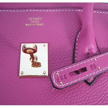 Hermes Birkin 6089 Handbag Cow Leather Pink HM04030