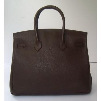 Hermes Birkin HK35 Ladies Handbag Brown