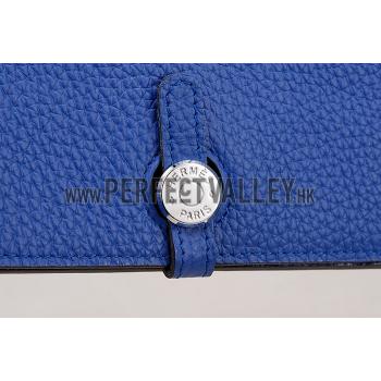 Hermes Dogon Wallet Dark Blue  18926634 Replica