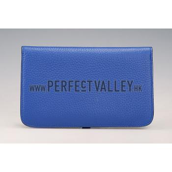 Hermes Dogon Wallet Dark Blue  18926634 Replica