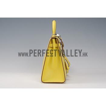 Replica Hermes Kelly 28 Yellow 608154