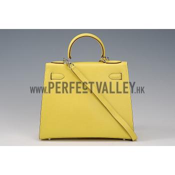 Replica Hermes Kelly 28 Yellow 608154