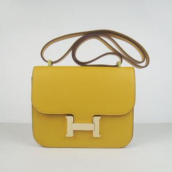 Hermes Constance H107 Ladies Cross Body Bag Yellow