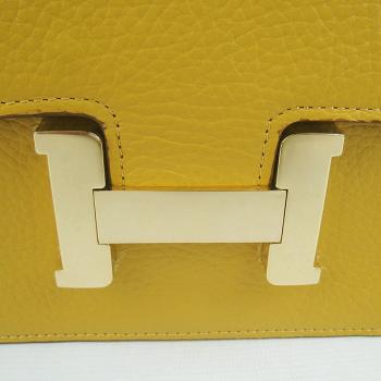 Hermes Constance H107 Ladies Cross Body Bag Yellow