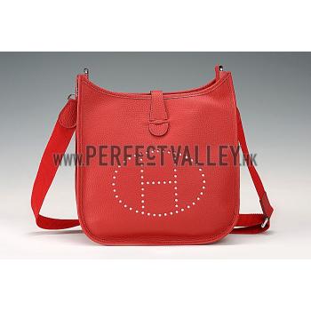 Replica Hermes Evelyne GM Red 607496