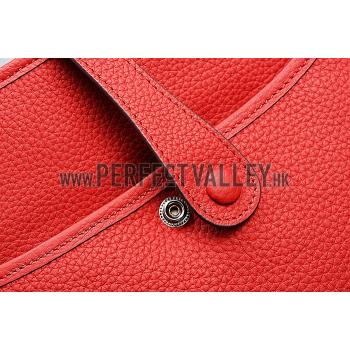 Replica Hermes Evelyne GM Red 607496