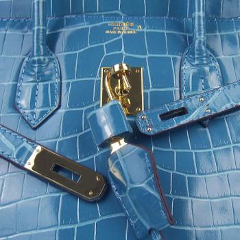 Hermes Birkin 6088 Ladies Handbag Blue HM04173