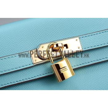 Replica Hermes Kelly 28 Blue Jean 608143