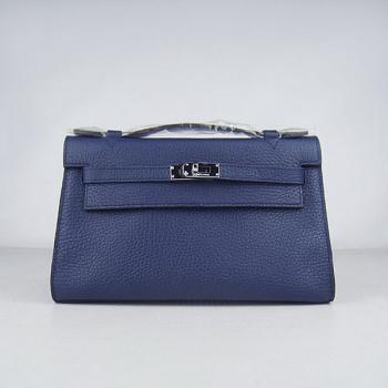 Hermes Clutches H008 Ladies Briefcase Blue Handbag