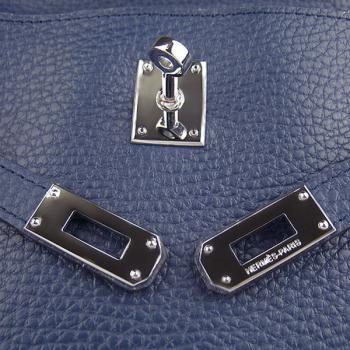 Hermes Clutches H008 Ladies Briefcase Blue Handbag