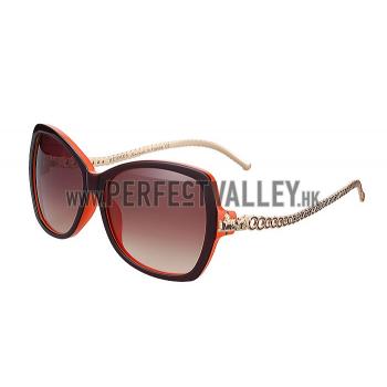 Hermes Chain Motif Orange Sunglasses 307836