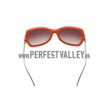 Hermes Chain Motif Orange Sunglasses 307836