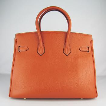 Hermes Birkin 6089 Handbag Cow Leather Orange