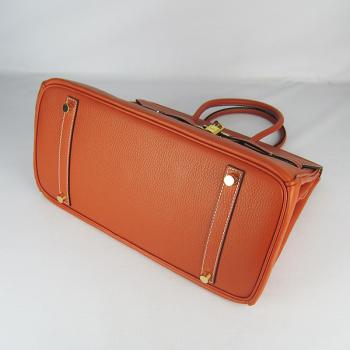 Hermes Birkin 6089 Handbag Cow Leather Orange