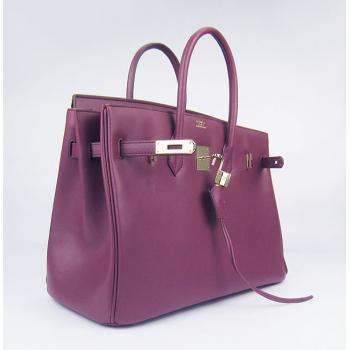 Cheap Hermes Original leather 6089 Ladies Handbag Purple