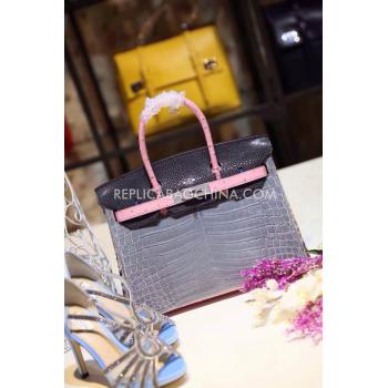 Replica Hermes Birkin Snakeskin Purple