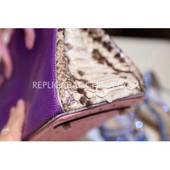 Replica Hermes Birkin Snakeskin Purple