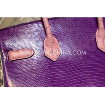 Replica Hermes Birkin Snakeskin Purple