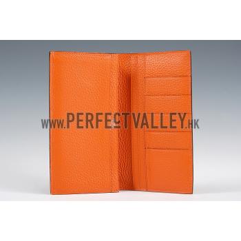 Hermes Fleming Long Wallet Orange 18926960