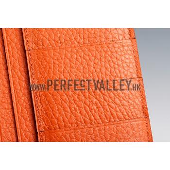 Hermes Fleming Long Wallet Orange 18926960