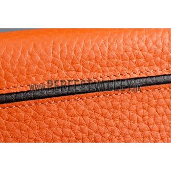 Hermes Fleming Long Wallet Orange 18926960