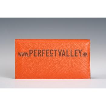 Hermes Fleming Long Wallet Orange 18926960