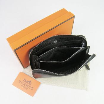 Hermes Wallet H016 Ladies Wallet Black